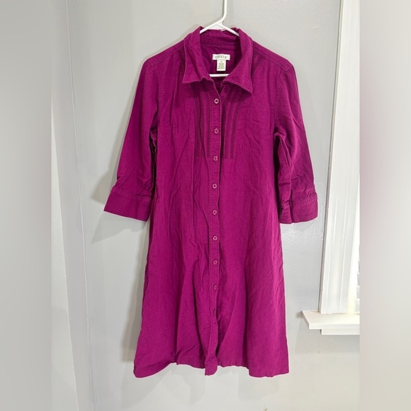 Orvis Dresses & Skirts - Orvis Linen Blend Shift Dress Sun Dress Sundress Knee Length Minimal Basic M